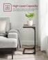 ULET353B02 VASAGLE C-Shaped End Table, Side Table for Sofa, Couch Table with Metal Frame, Small TV Tray Table