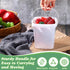 24 Pack 2 Qt/67 Oz Mifoci Plastic Buckets with Lids & Handles, Ice Cream Container, Food Grade, Freezer Safe, Sealable