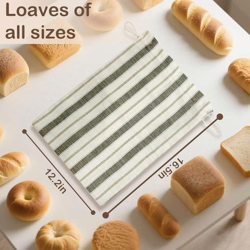 Duthcbw 1 Premium Bread Bags for Homemade Loaves, XL Reusable Linen with Plastic Lining, Equipped with Convenient