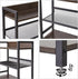 IBUYKE 3-Tier Spice Rack, Industrial Counter Shelf Desktop Storage Organizer for Kitchen, Office, Living Room, Dark Grey