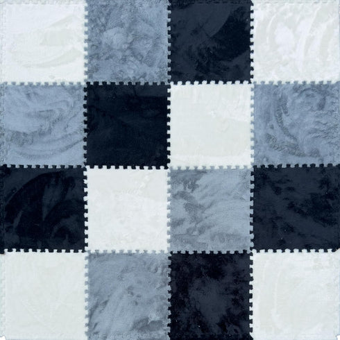 16 Foam Puzzle Floor Mat - Large Piece Interlocking Carpet Tiles, Thick Padded Squares for Baby Play Mats & Flooring