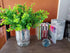 8 Bundles Artificial Greenery Stems Ouddy Decor, UV Resistant Faux Plastic Boxwood for Home Decor