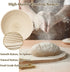 MarzeMuun Set 2 (9 inch 4 Banneton Bread Proofing Basket - Proofing Basket of Round) - Natural Rattan Banneton