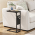 TB01BK082 TUTOTAK C Shaped End Table, Side Table for Couch, Sofa Table with Storage Bag, TV Tray for Living Room
