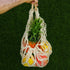 2 Pcs Large Macrame Fruit Hammock 11.8 x 20 Inch, Hand-woven Lace Hanging Basket for Kitchen, Saves Counter Space
