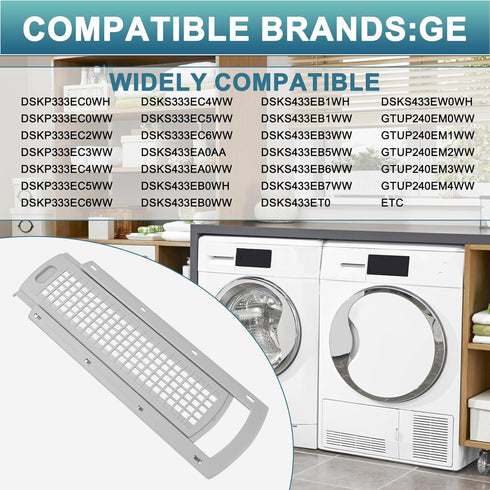 WE22X35337 Washer Dryer Lint Screen Filter by Cenipar, Compatible Replacement for G-E Washer Dryer Models