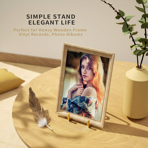 4.5 Inch Metal Square Wire Plate Holder Display Stand, Picture Frame Holder Easel for Book, Decorative Plate