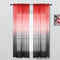 KOUFALL Red Curtains for Kids Bedroom, 2 Panels Sheer Gamer Curtains for Boys Room, 63 Inch Length