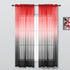 KOUFALL Red Curtains for Kids Bedroom, 2 Panels Sheer Gamer Curtains for Boys Room, 63 Inch Length