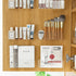 MORNITE Bathroom Medicine Cabinet Organizer Set - Clear Small Shelves Holder for Lipstick, Facial Masks, 2 Pcs Trays