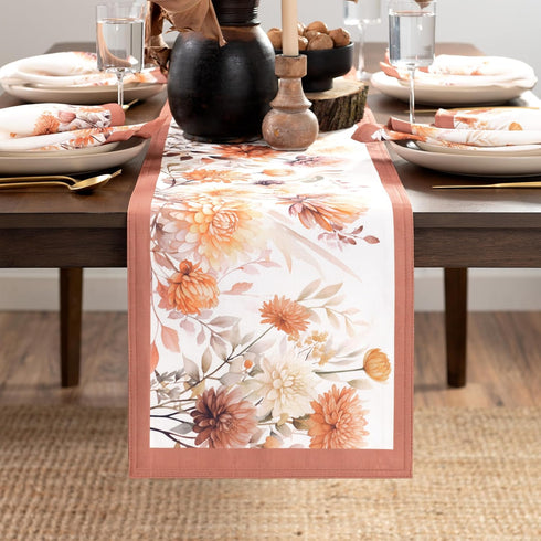13"x70" Elrene Home Fashions Autumn Blooms Fall/Thanksgiving Console Centerpiece or Table Runner