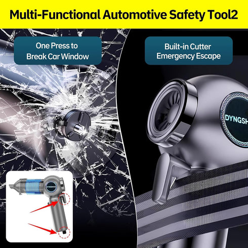 LOQFGDW 25000Pa Handheld Car Vacuum Portable CordlessEquipped with a one-Touch Window Breaker and Seatbelt Cutter Car