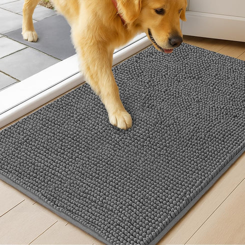 MudGuard Mat Dog Door Mat for Muddy Paws, Super Absorbent Microfiber, Non-Slip