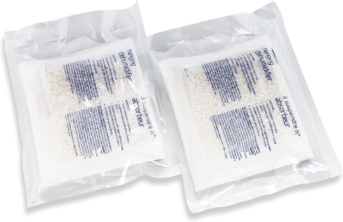 Camco 44286 Fragrance Free Hanging Dehumidifier - Convenient Hook Absorbs up to 3x Its Weight in Water, 2 Pack