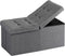 Snuvid 30-INCH Storage Ottoman Bench, Footrest with Storage, End of Bed Bench Coffee