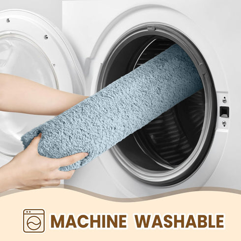 TECHMILLY Fluffy Tufting Bathroom Rug Mat - 36x24 Absorbent Thick Non-Slip Microfiber Mats, Quick Dry Machine Washable