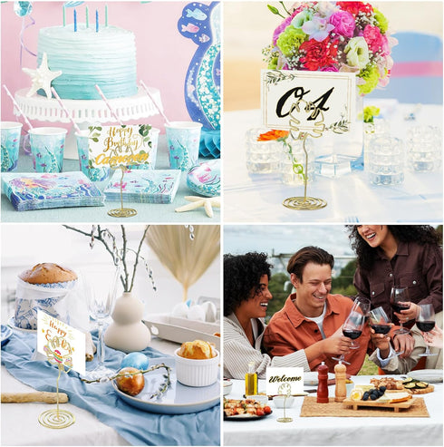Table Number Holders, Place Card Holders, Small Photo Holders for Tables, 8PCS for Centerpieces, Wedding Reception