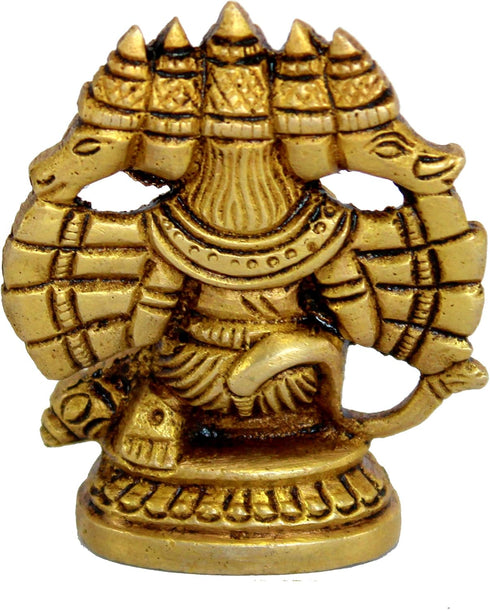 eSplanade Brass Panchmukhi Hanuman Anjaneya Idol, Pavan Putra Bajrangbali Statue, 2.5 Inch