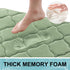 OLANLY Memory Foam Bath Mat Rug 30x20: Ultra Soft Non-Slip Absorbent Bathroom Carpet for Floor, Tub, Shower, Sage Green