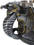 Ebros Gift Steampunk Nightcrawler Silver Firewheel Cyborg Dragon Beer Stein Tankard Coffee Mug