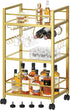 Bar Cart, Serving Cart for Home, Microwave Cart, Drink Cart, Mobile Kitchen