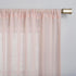 No. 918 Tayla Crushed Texture Semi-Sheer Curtain Panel, 50" x 84", Blush Pink