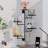 GcdPai 5-tier Rotating Window Plant Shelves indoor Metal Plant Stand, Wall Plant holder for Multiple Plants indoors