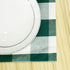 NATUS WEAVER 2 12" 120" Cotton Dark Green & White Side Buffalo Check Farmhouse Table Runner for Family Dinners