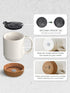 Set 2, 15 OZ DOWAN Coffee Mugs of Ceramic Mug with Cork Bottom and Splash Proof Lid, Large Coffee Cup with Handle