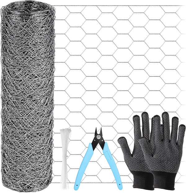 ROADPLUM 13.8 in x 49 ft Chicken Wire Fencing, Rustproof Galvanized Iron