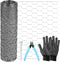 ROADPLUM 13.8 in x 49 ft Chicken Wire Fencing, Rustproof Galvanized Iron