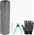 ROADPLUM 13.8 in x 49 ft Chicken Wire Fencing, Rustproof Galvanized Iron