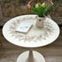 60cm*60cm Polyester Round Doily, Beige Table Cover with Lace Trim, Coffee Table Topper Table Decor Tablecloth