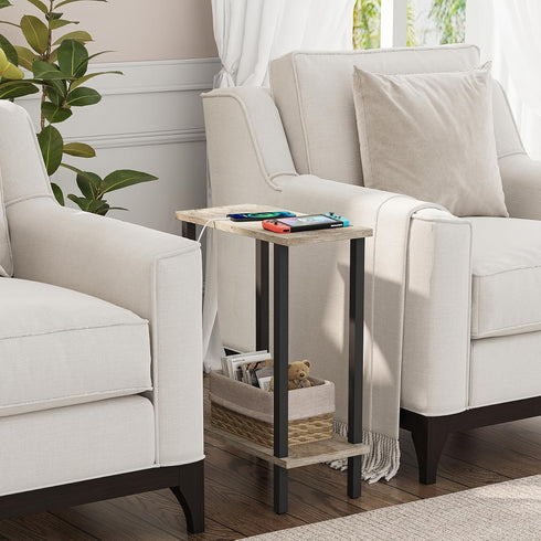 TB01BG062 TUTOTAK Small Side Table, Narrow End Table, Skinny Sofa Table, Slim Nightstand, Couch Table, Living Room, Bed