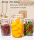 Glass Jars with Airtight Lid 16 Oz - 2 Set, Leakproof Wide Mouth Kitchen Storage Canister for Food, Coffee, Nuts, Tea
