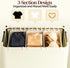 160L 3 3 LAMU Laundry Basket with Wheels, Rolling Laundry hamper with Lid and Removable Laundry Bag, Beige Large