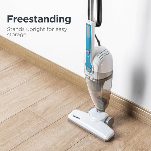Eureka Home Lightweight Mini Cleaner, Corded Stick Vacuum for Carpet & Hard Floor, Aqua Blue, Powerful Suction