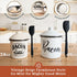 Bacon Grease Container with Strainer - 24oz Enamel Rustic Farmhouse Fat Keeper with Food-Grade Silicone Spatula