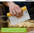 Urbanstrive Bench Scraper for Baking, Stainless Steel Dough Cutter and Multi-Purpose Kitchen Tool, Yellow