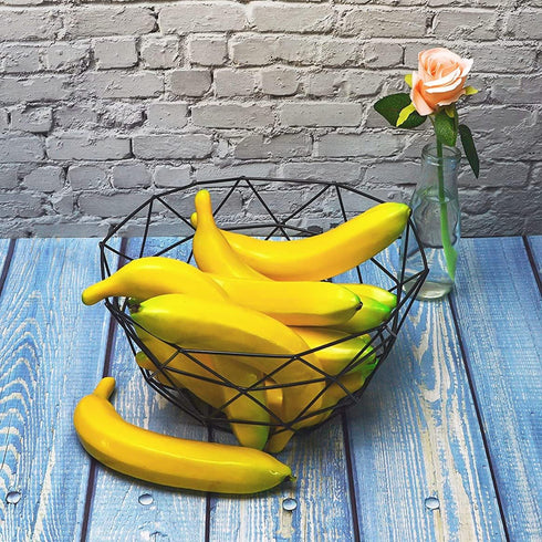 SAMYO 6pcs Set Artificial Yellow Bananas Lifelike Simulation Fake Fruit Home House Kitchen Decoration