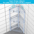 HuggieGems 3-Tier Blue Corner Shower Caddy with Hooks - Bathroom Organizer