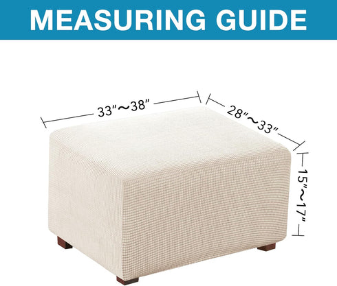 Flamingo P Oversized Ottoman Slipcover Sofa Spandex Jacquard Stretch Storage Ottoman Slipcover Protector Covers
