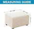 Flamingo P Oversized Ottoman Slipcover Sofa Spandex Jacquard Stretch Storage Ottoman Slipcover Protector Covers