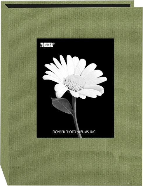 Pioneer Photo DA-57CBF/SG Frame Cover Album for 5x7-Inch Prints, Sage Green Fabric, 24-Pocket