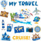 15 Pcs Cruise Door Decorations Magnets, Funny Refrigerator Magnets for Travel and Celebrations
