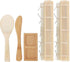 Sushi Making Kit by BambooMN - Includes Rolling Mats, Rice Paddle, Spreader, Sauce Dish
