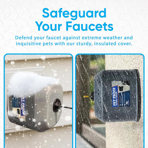 5.5" 6.5" 5.0" (Pack 2, Cold Front Product Metal Faucet Cover - Pet Proof Outdoor Faucet Covers - Hose Bib Covers