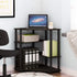 FURINNO Turn-N-Tube Space Saving Corner Desk, Espresso/Black