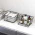 Simple Houseware 2 Pack Stackable Single Wire Basket (11.5 x 15 x 7.5 in) for Organizing Storage Solutions