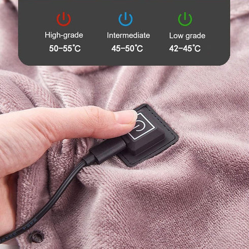 GREENWISH USB Heated Shawl, Electric Lap Blanket Throw, Warm Flannel Pad for Winter Home Office Car, 55 X 32 Inch
